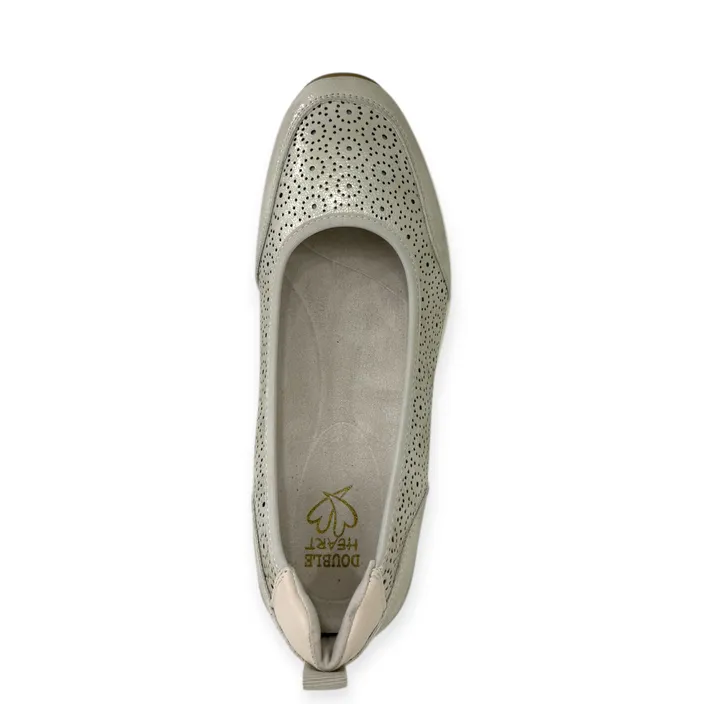 Double Heart Ballerines Or