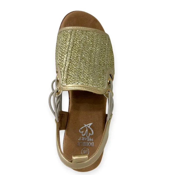 Double Heart Sandalen Goud