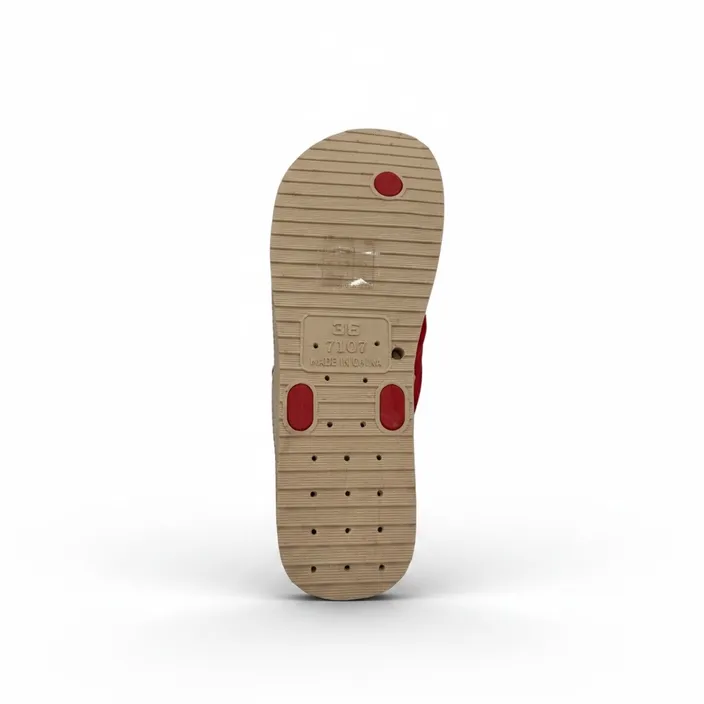 Sleehak slippers Rood