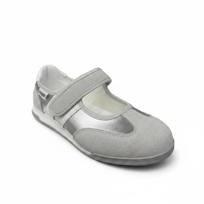 Ballerines Argent à Velcro