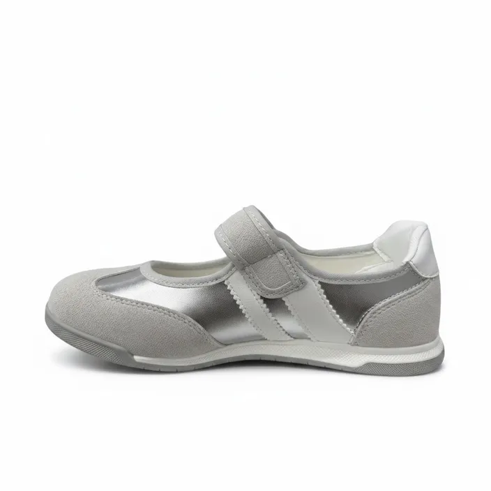 Ballerines Argent à Velcro