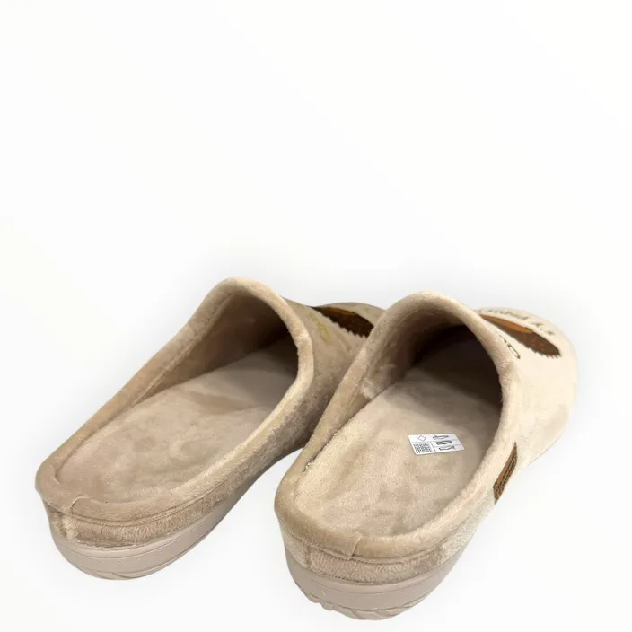 Slipper Mule Hérisson Beige Textile
