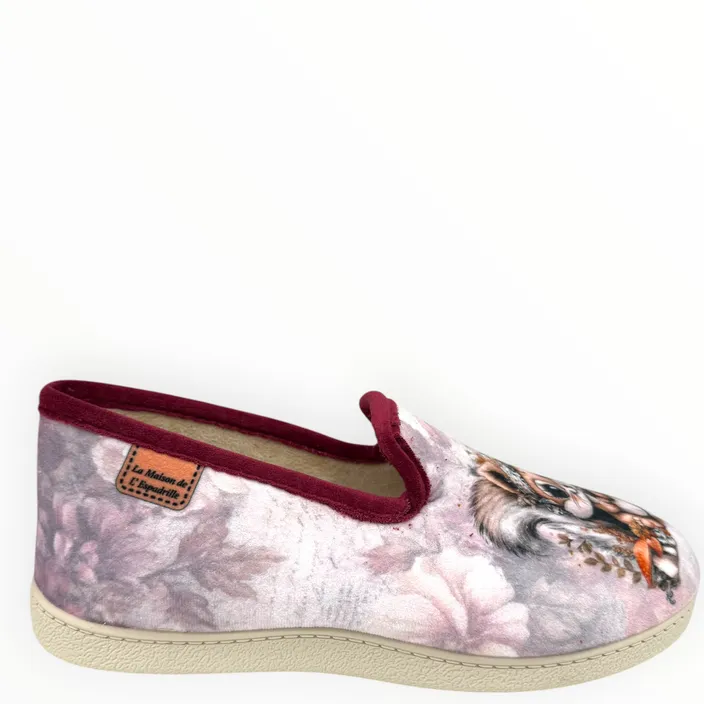 Slippers Ecureuil Red Textile