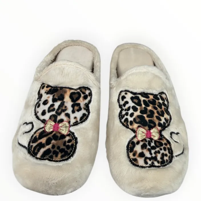 Slippers Mule Beige Textile