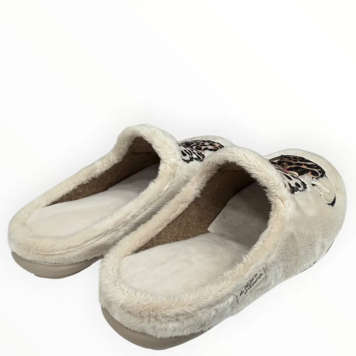 Slippers Mule Beige Textile