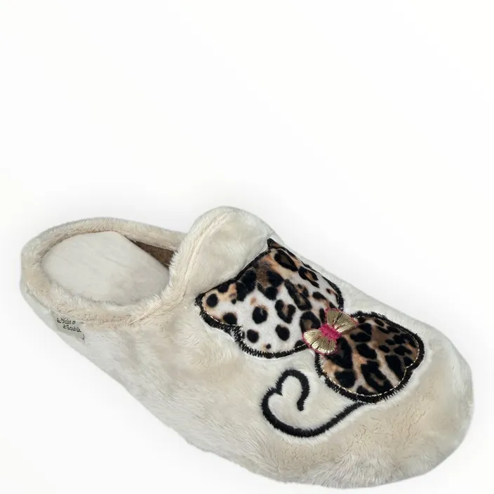 Slippers Mule Beige Textile
