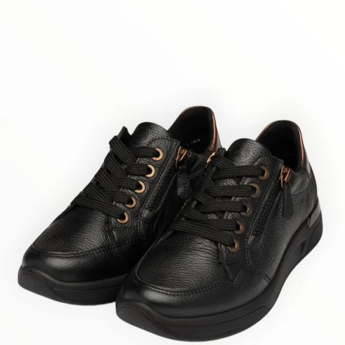 Ara Sneakers Cuir Noir