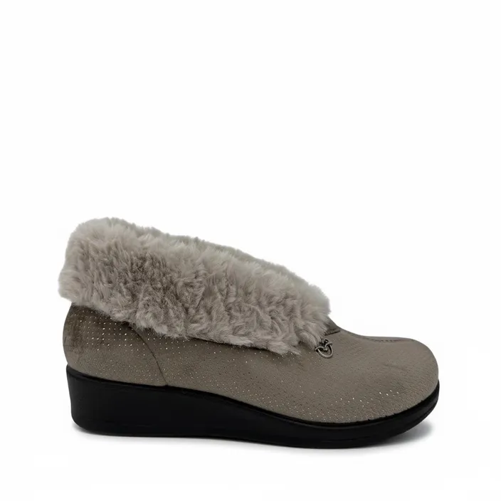 Fly Flot Slippers Taupe Textile