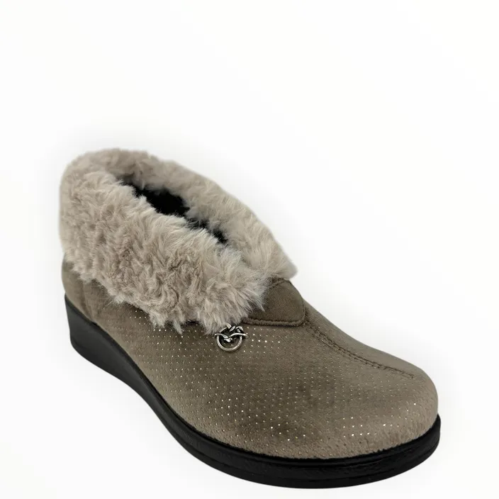 Fly Flot Slippers Taupe Textile