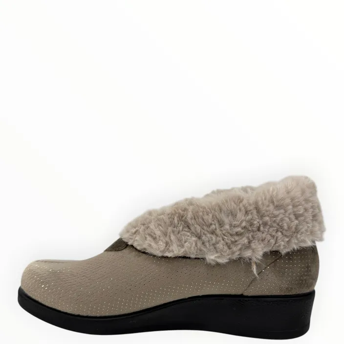 Fly Flot Slippers Taupe Textile