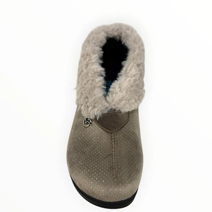 Fly Flot Slippers Taupe Textile