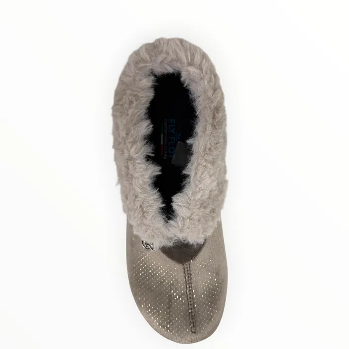 Fly Flot Slippers Taupe Textile