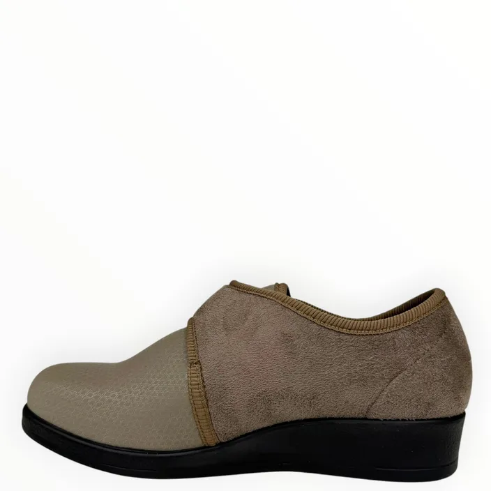 Fly Flot Slippers Taupe Textile