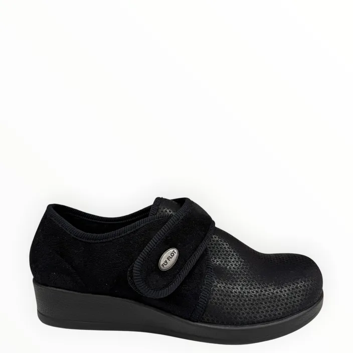 Fly Flot Slippers Textile Black