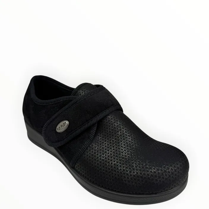 Fly Flot Slippers Textile Black
