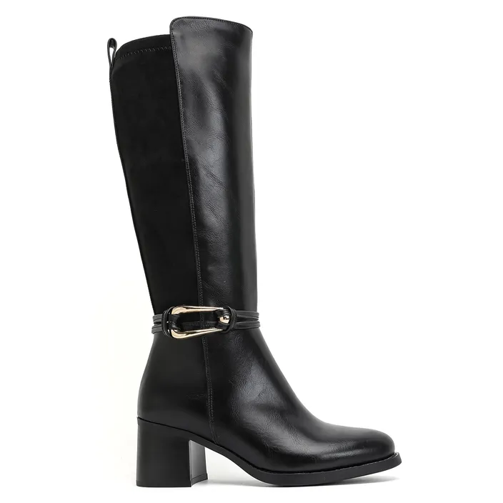 Marquiiz Boots Black with Buckle