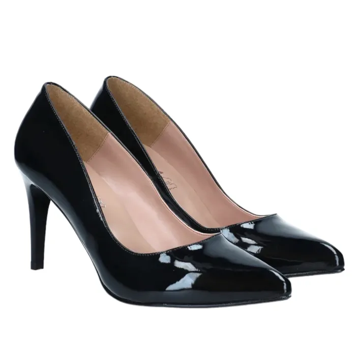 Giulia Escarpins Bleu Laqué